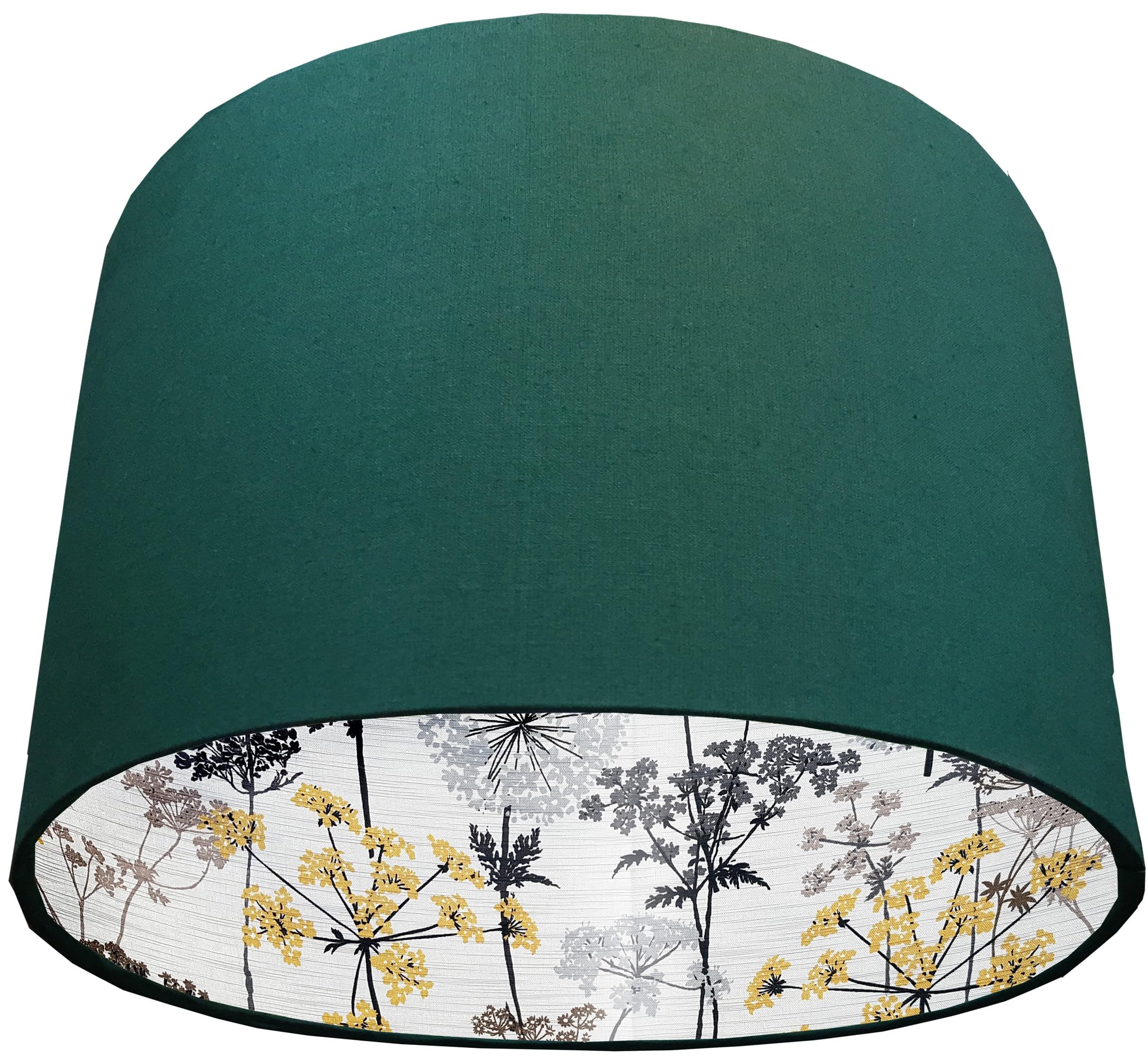 Cow Parsley Lined Light Shade with Choice of Colour (Green)