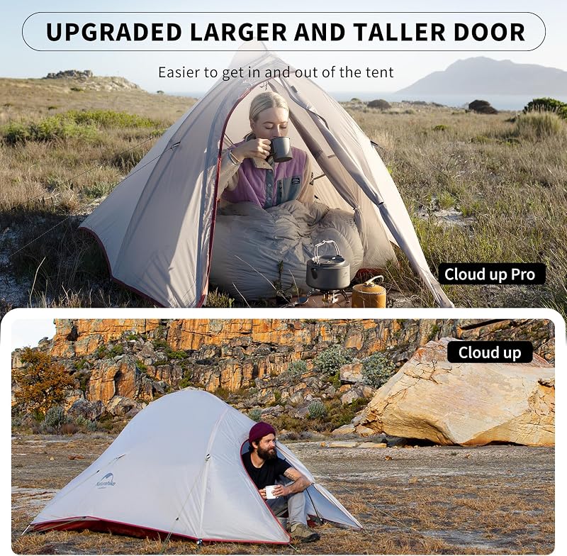 Naturehike Cloud Up Pro 2 személyes ultrakönnyű sátor kempingezéshez és túrázáshoz