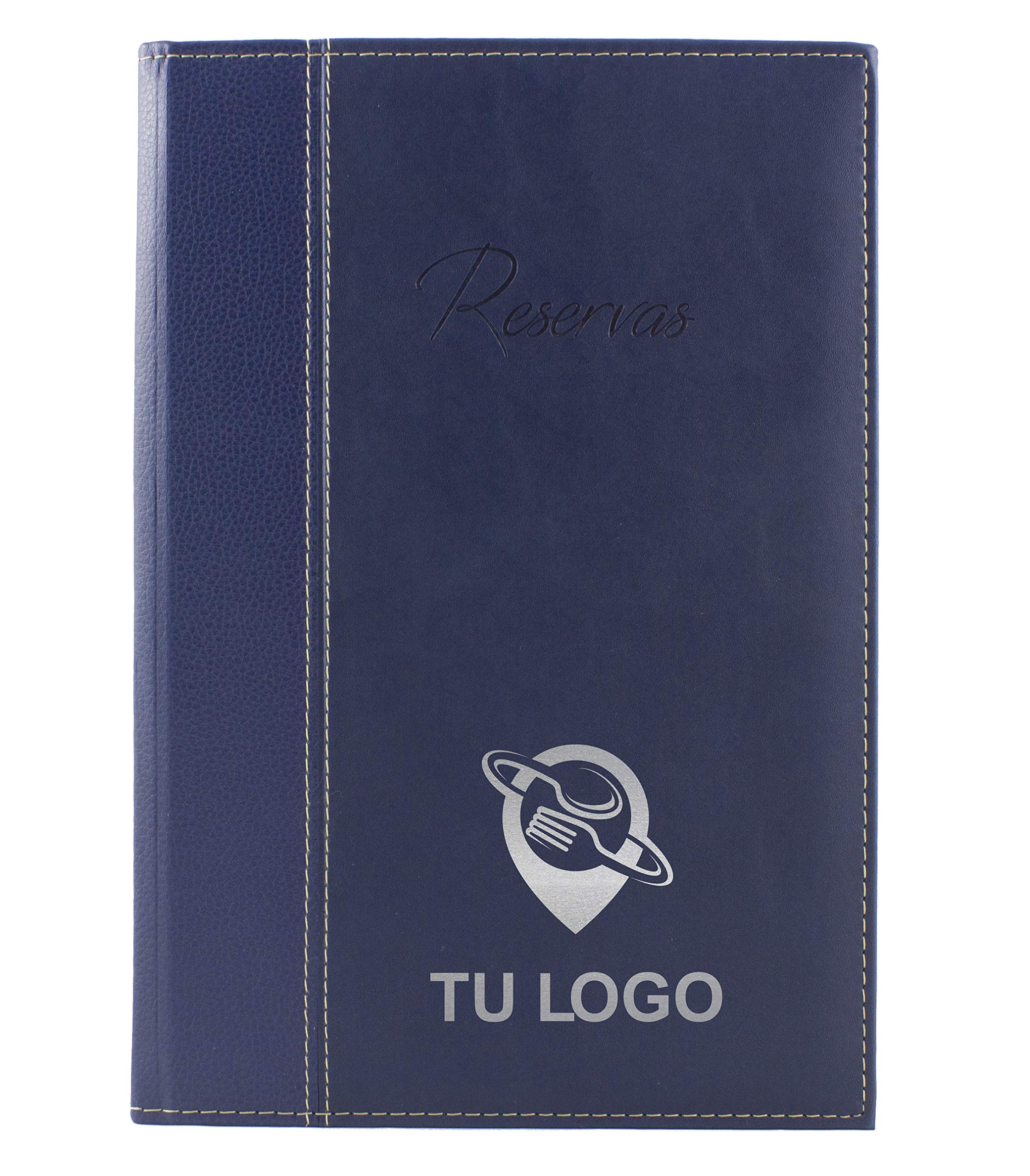 Libro de reservas personalizado para restaurantes, Perpetuo sin fechas válido cualquier año. Agenda hoteles, agenda de citas. 852 páginas Permanentes. Marcado con su Nombre o Logo. SimilPiel