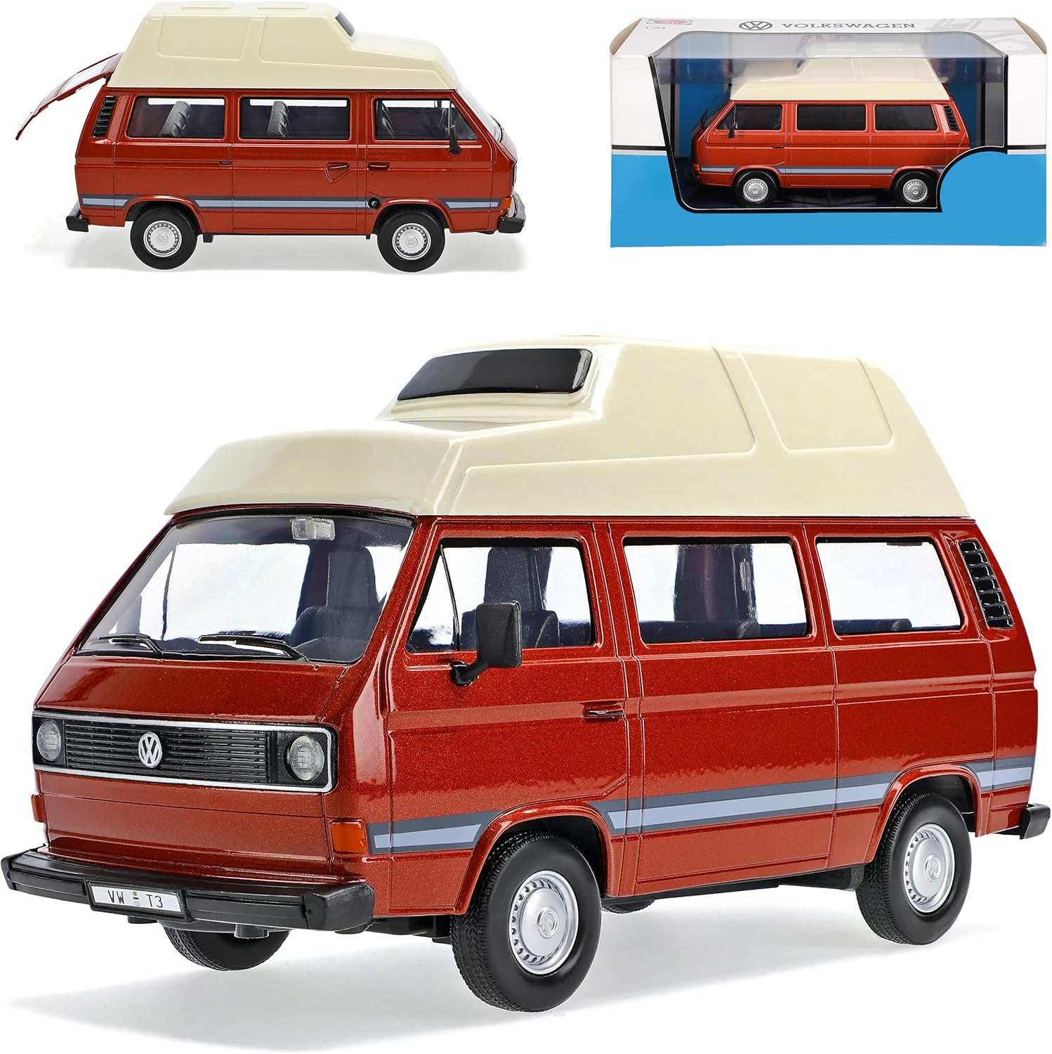 Revell VW T3 Bus Modellbausatz 1/24 - Mit Individuellem Wunschkennzeichen
