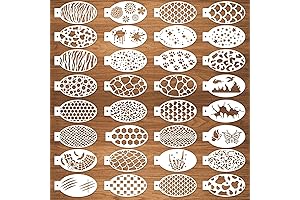 32 Piece Halloween Pirate Face Painting Stencils Kit