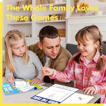 Gethelud 2 Pack Road Trip Game Pads, 10 Games (Categories, Dot & Boxes, Tic-tac-Toe, Scavenger Hunt Bingo), Pen Pencil Paper Game, Plane Trip/Car Travel/Getaway Activity Pad for Kid, Adult
