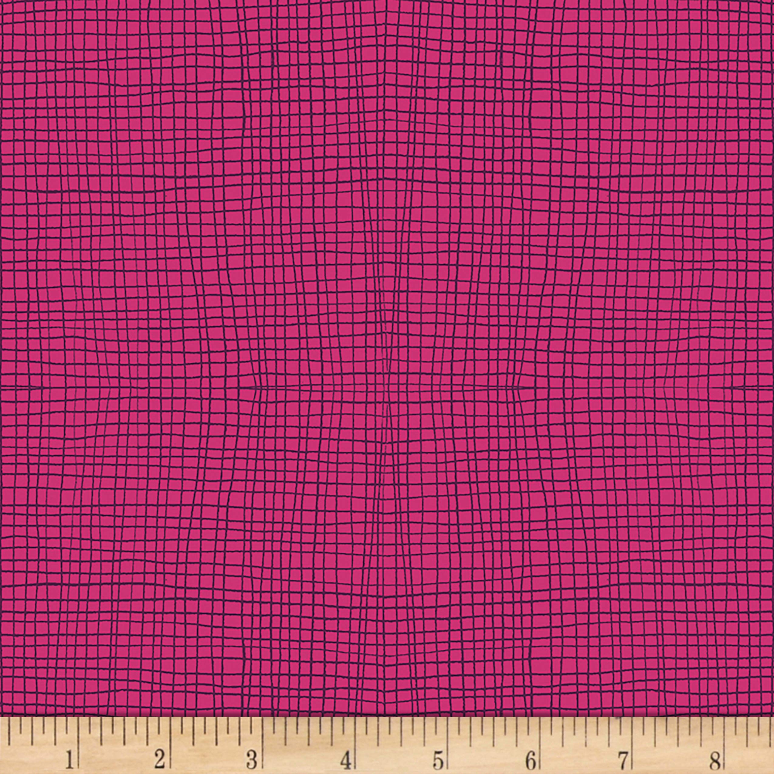 Art Gallery Fabrics Art Gallery Fusion Crossthread Splendid Fabric, Magenta