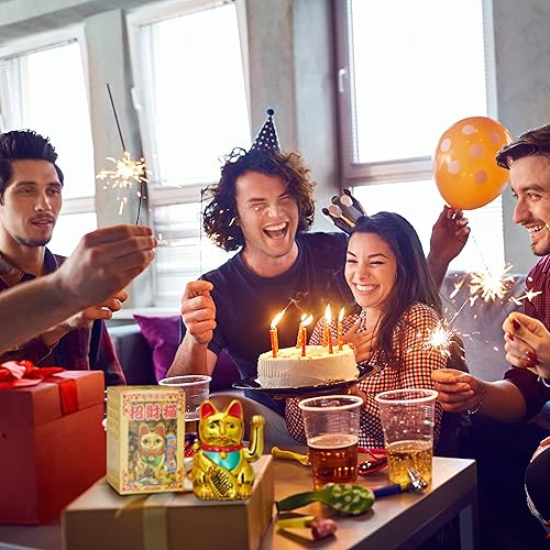 Miniatura 3 de RelaxdaysManeki Neko Saludando gato, buena suerte Bringer, 6.3inch, oro