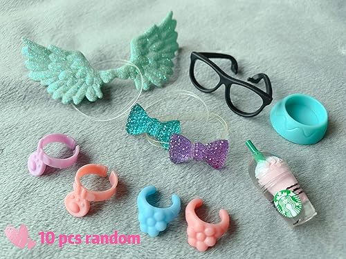 Vista 5 de Emma LPS Accesorios 10 piezas de ajuste aleatorio LPS pelo corto gato gran danés perro salchicha Cocker Spaniel Collie regalo para niños