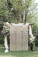 Vista 7 de Cortinas Boho para Dormitorio Macramé para Ventanas Sala de Estar Decoración Boho Grande Colgante de Pared de Macramé Cortina con Cuentas