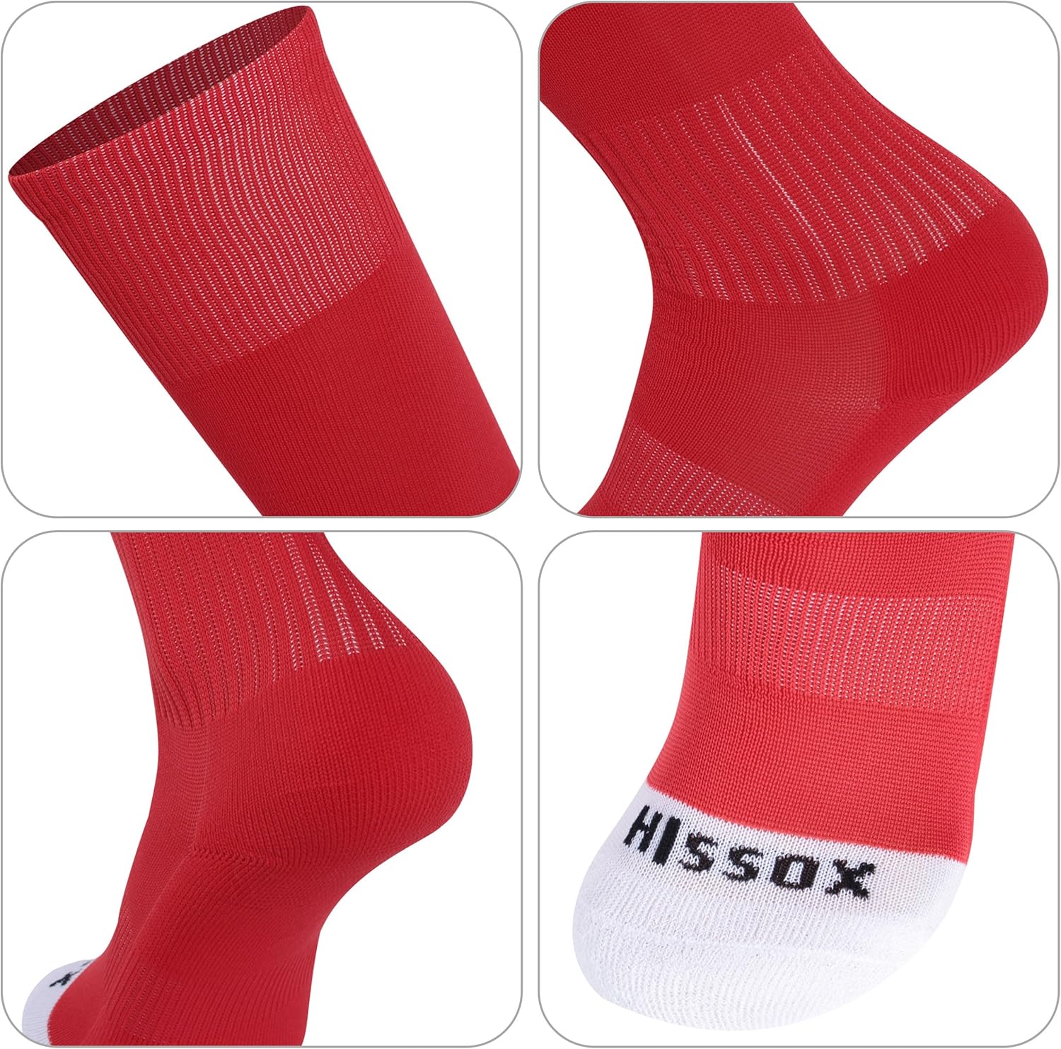 Soccer Baseball Softball Socks, Unisex Youth Solid Knee High Football Volleyball Compression Socks - Image 5