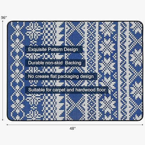 Miniatura 16 de Placoot Tapete para silla de oficina para suelos de madera, superficie de pana de 55 x 35 pulgadas, tapete para silla de computadora, tapete