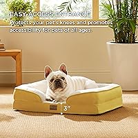 Vista 156 de Bedsure - Cama ortopédica XXL para perros, sofá cama lavable para perros gigantes, espuma de soporte con funda extraíble y lavable, forro Marrón