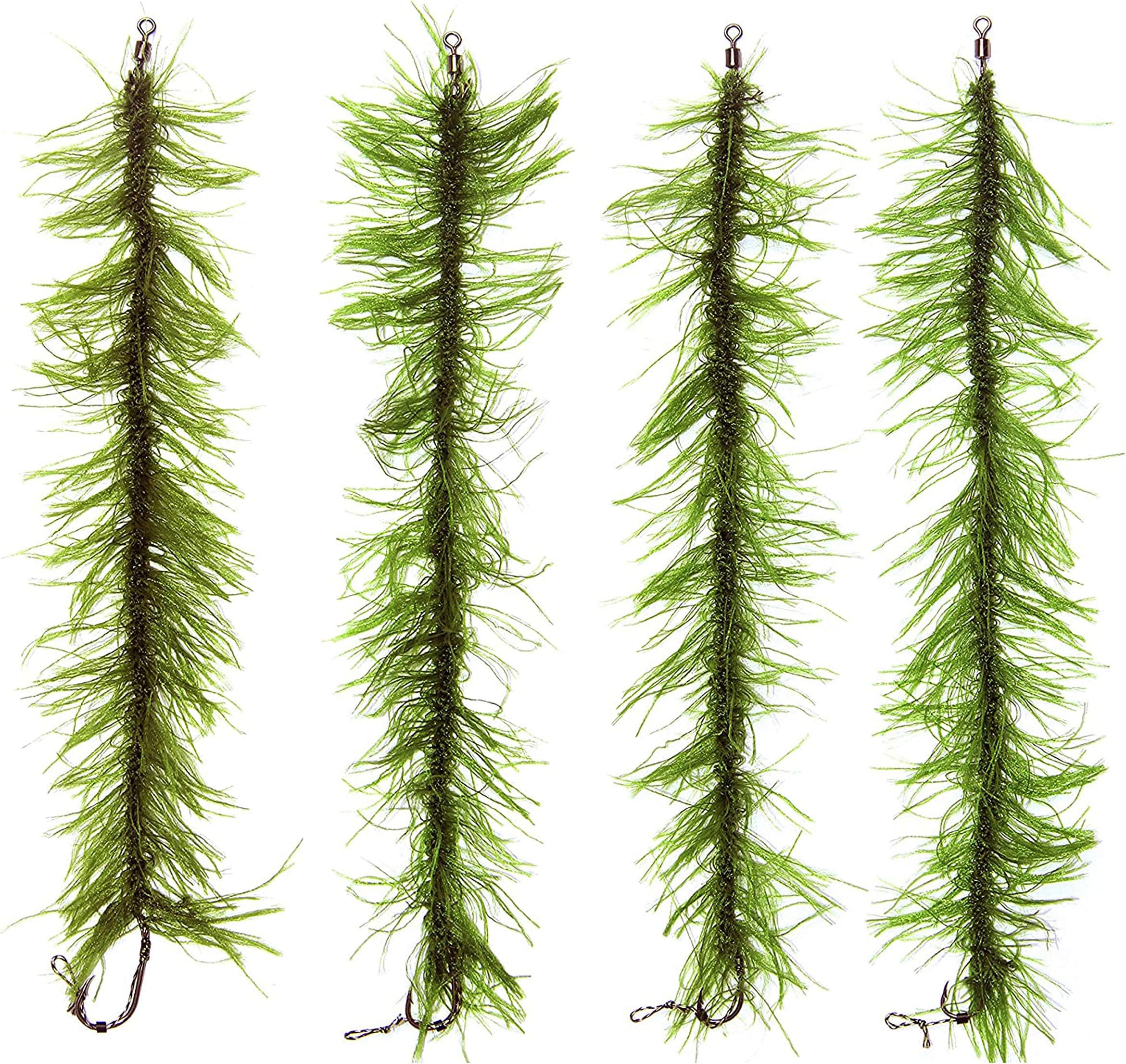 8pcs Carp Fishing Hair Rigs Seaweed line Braided Thread 8340 Carp Fishing Accessories with Barbed Hook and Rolling Swivel 20cm Size 2 4 6 8