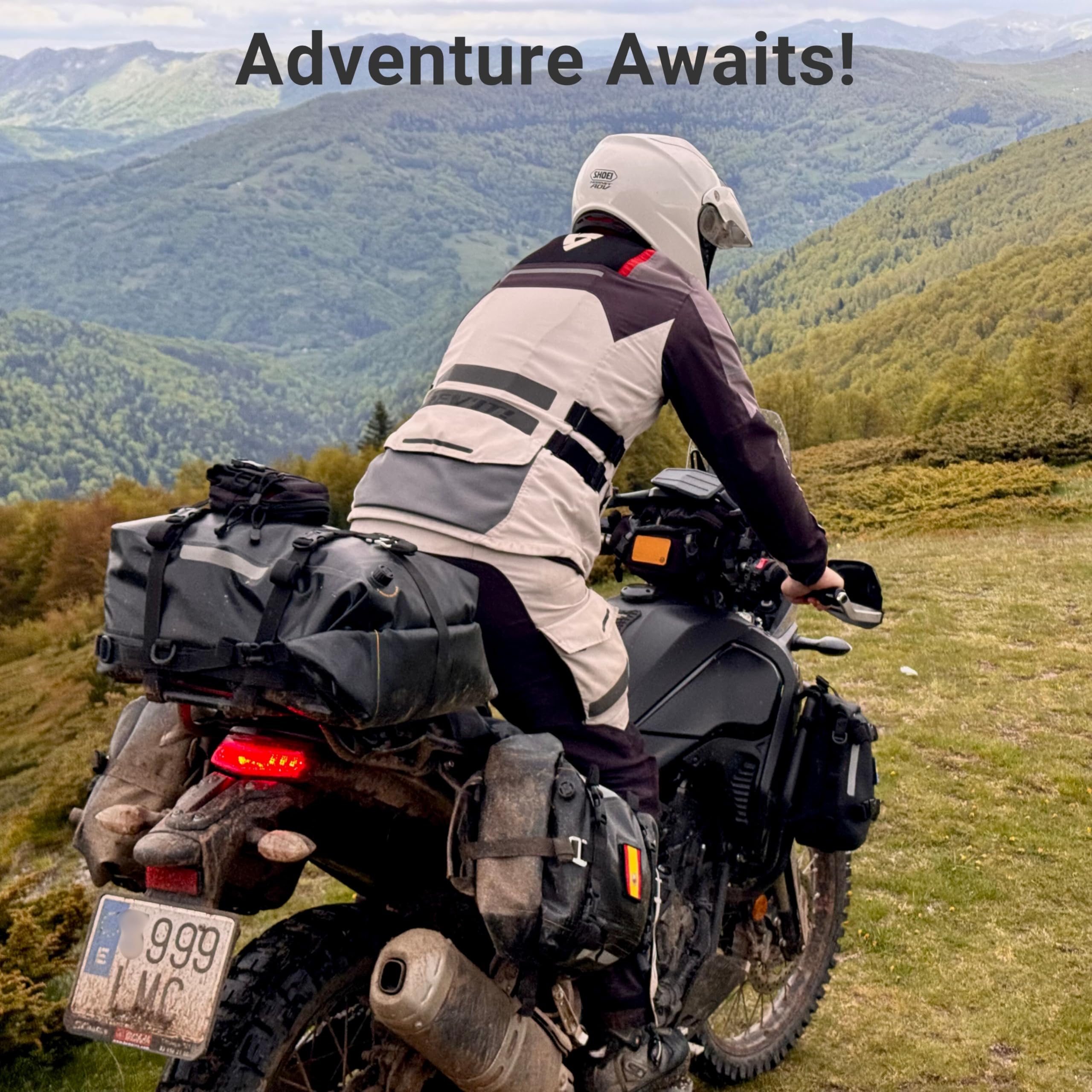 Odinsberg 15L Bolsa Impermeable para Moto Trasera Asiento Defensas Laterales Alforjas Trail Enduro