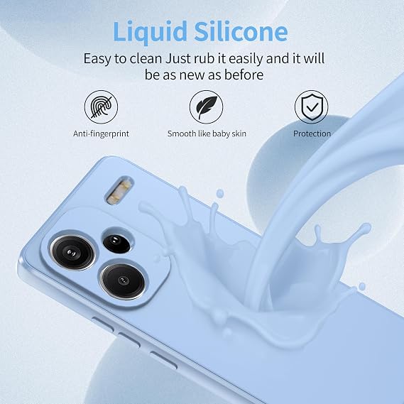 Watana for Redmi Note 13 Pro Plus 5G Case,Silicone Phone Case,Light Blue
