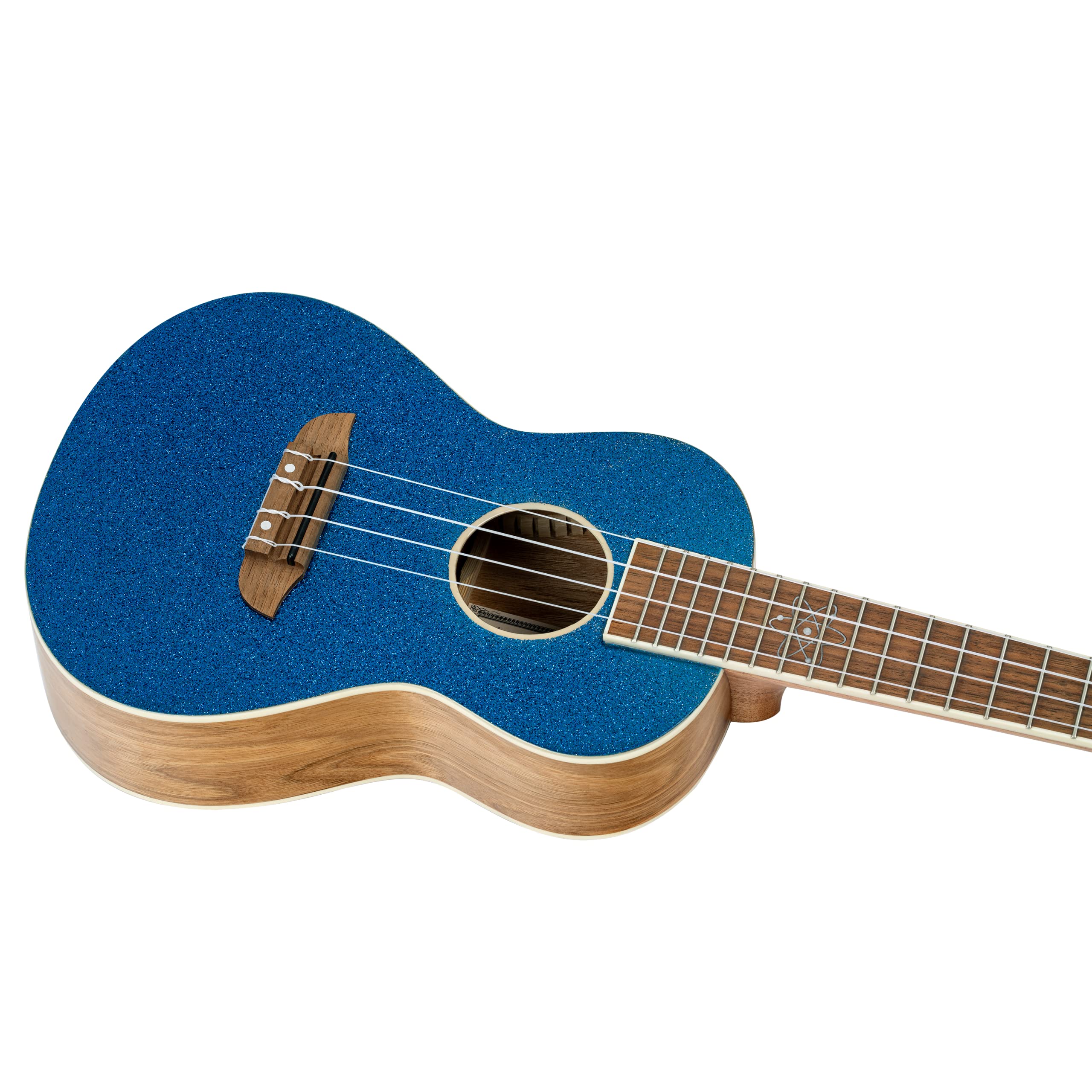 Ortega Guitars Ukulélé Concert Acoustique – Série Element – Housse Incluse – Épicéa, Bleu (RUEL-MBL)