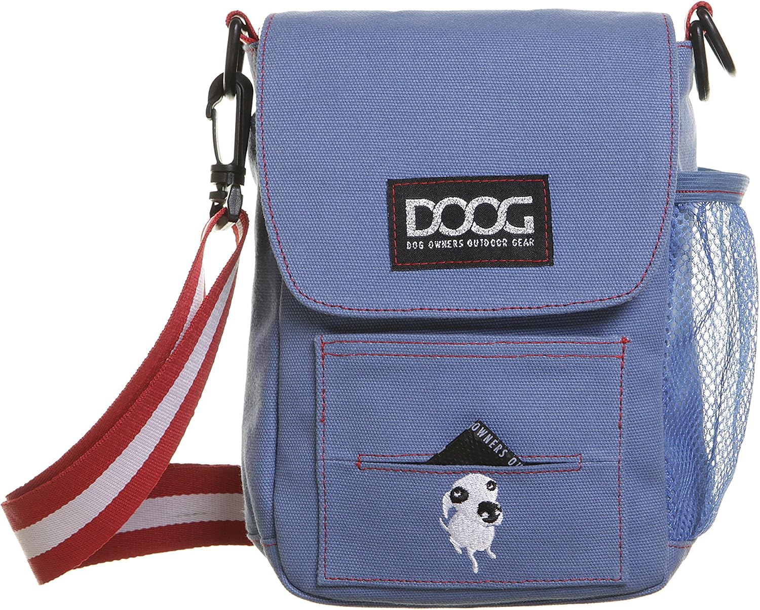 DOOG Shoulder Bag Dog Walking Accessory Treat Bag Blue, Dimensions: 21cm wide x 25cm high x 6cm deep