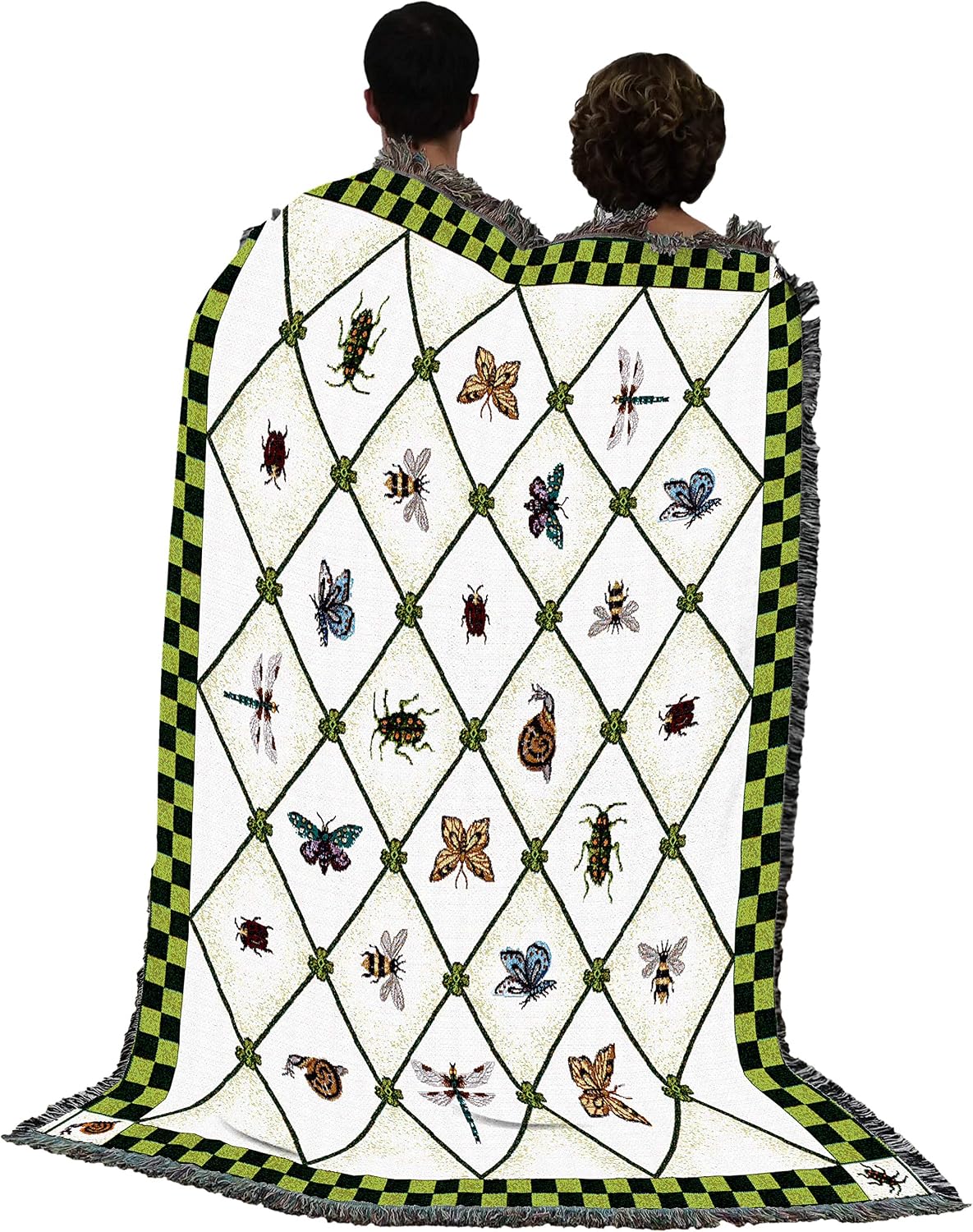 Pure Country Weavers Garden Guests Blanket by Susan Welsch - Garden Floral Gift Tapestry Throw Woven from Cotton - Made in the USA (72x54)