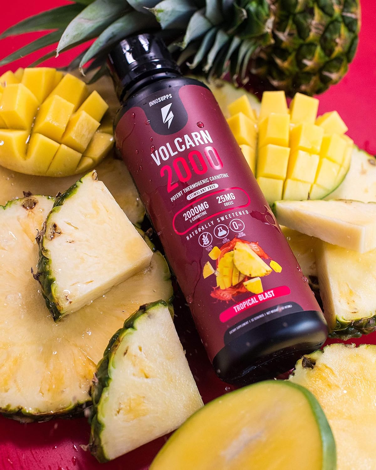 InnoSupps Volcarn 2000 - Liquid L-Carnitine, Boost Energy, Caffeine Free, No Artificial Sweeteners, 32 Servings (Pink Starblast): Health & Personal Care