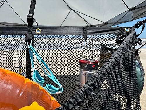 Miniatura 12 de MeshTitan - Bolsa de almacenamiento para piscina resistente, organizador de flotadores y juguetes con malla resistente y soporte anti-flacidez