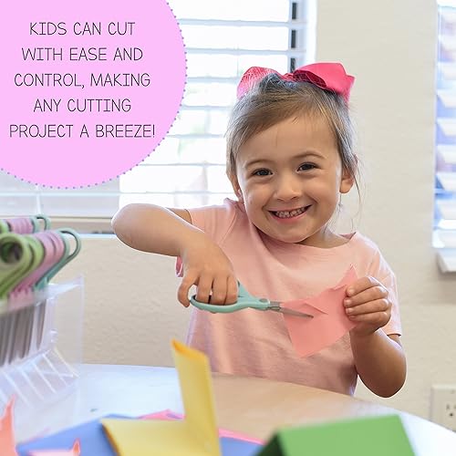 Miniatura 4 de ECR4Kids ELR-13212 SureGrip - Tijera para niños y aulas escolares, punta roma, surtido