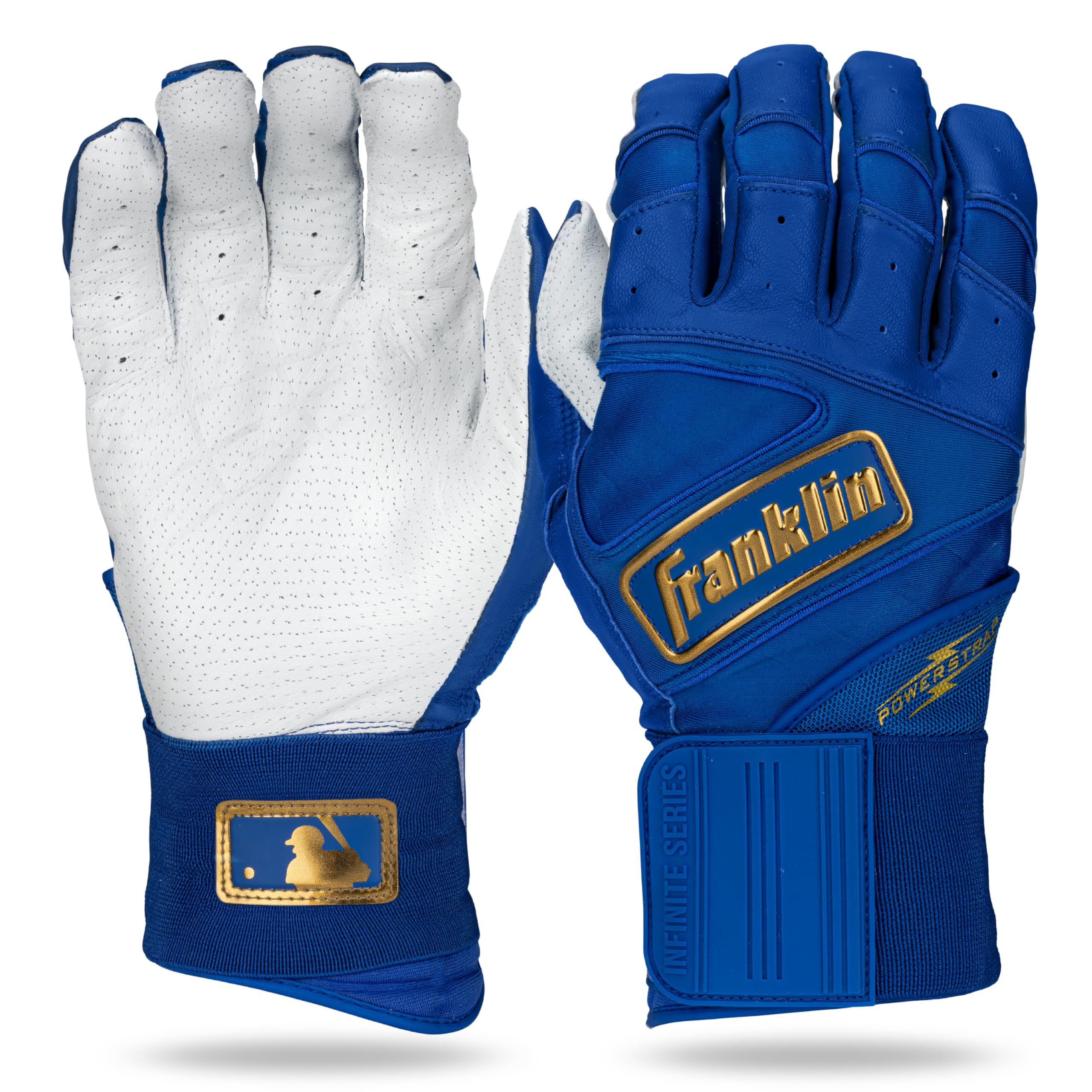 Franklin Sports MLB Batting Gloves - Infinite Powerstrap Baseball + Softball Long Cuff Batting Gloves - Adult + Youth