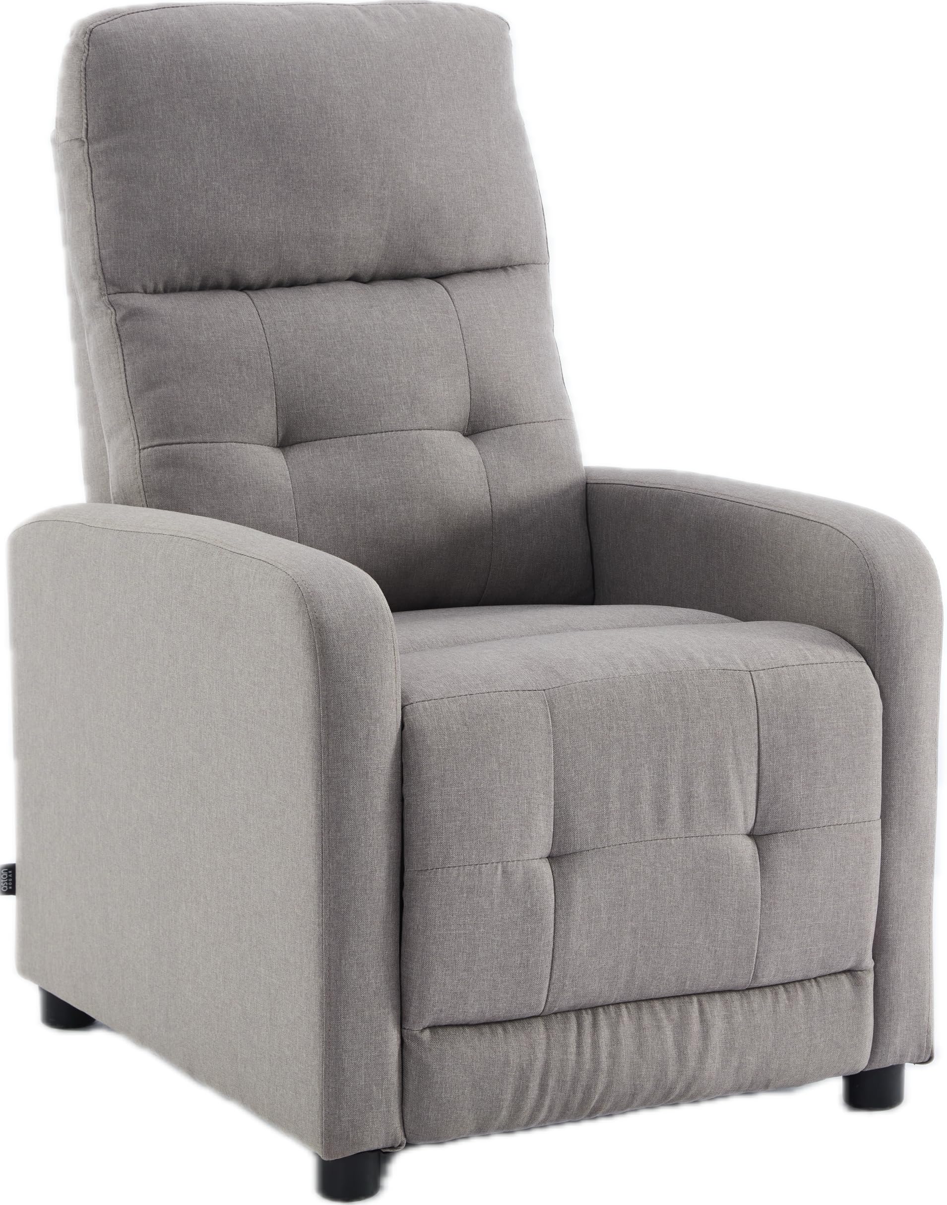 ASTAN HOGAR Sillón Relax con Reclinación Manual, Tapizado en Tela, Modelo Yum AH-AR31000TP, Taupe