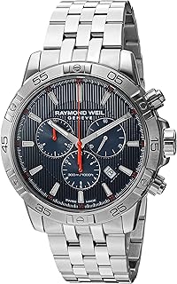 Raymond Weil Men's Tango Quartz Diving Watch with Stainless-Steel Strap, Silver, 20 (Model: 8560-ST2-50001)