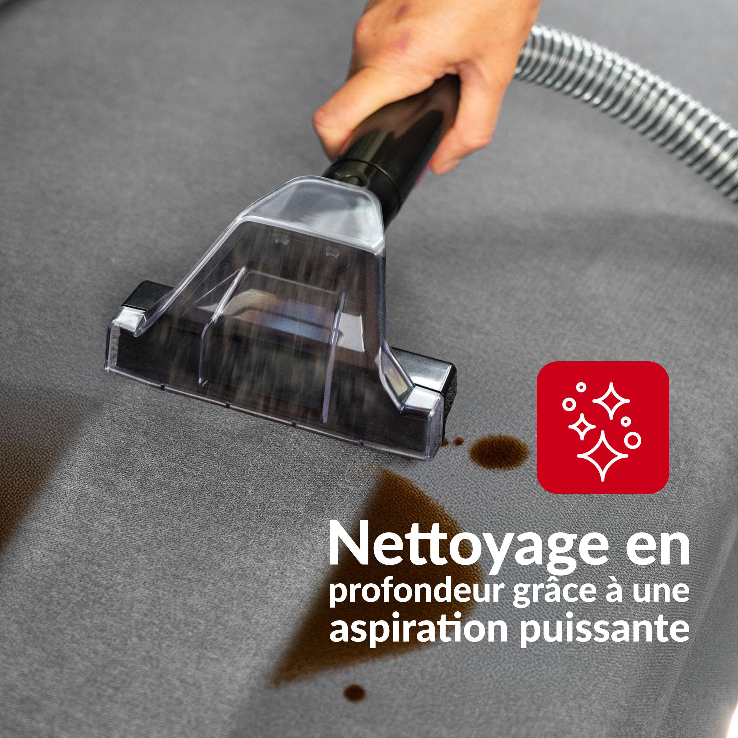 LEHMANN EasyWash Shampouineuse Canapé 2 en 1, Nettoyage Puissant pour Taches Résistantes, Doppio Serbatoio, Nettoyeur Canapé, Tapis, Voiture, Moquettes, Tissus, Design Compact et Portable, 750 W