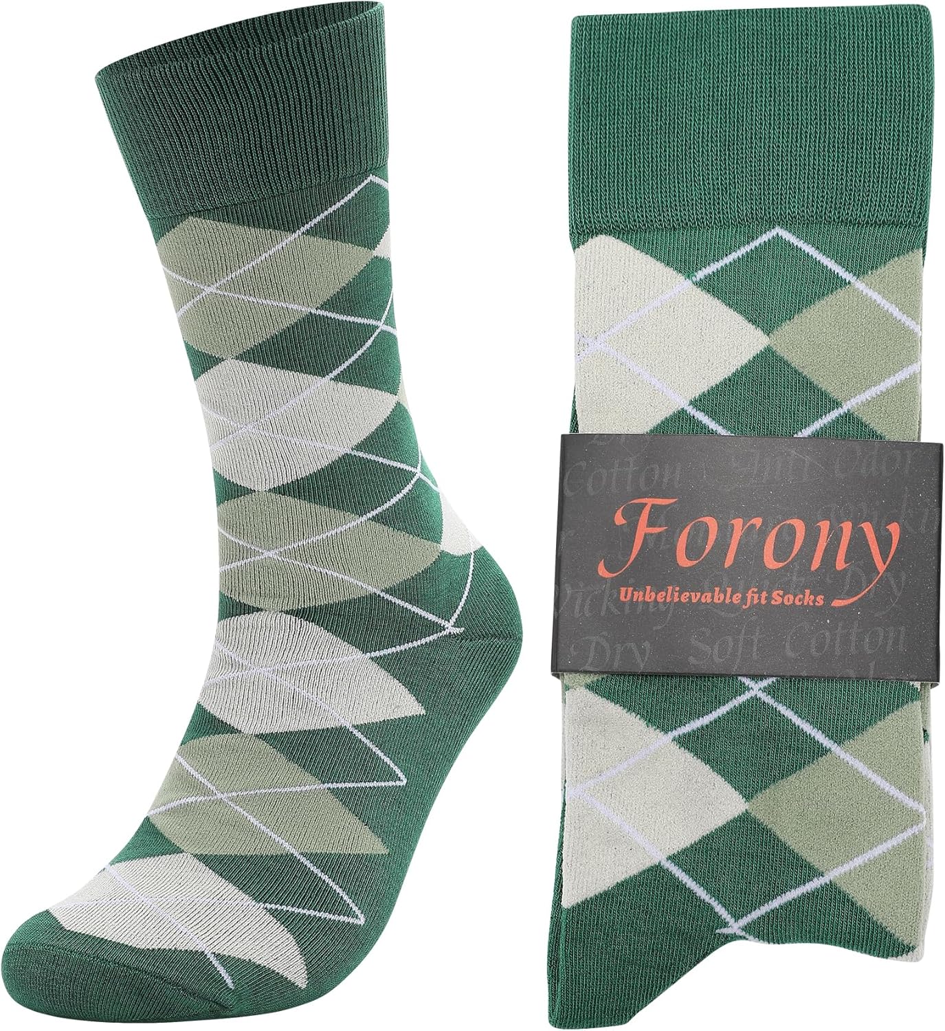 Mens Dress Socks Thin Lightweight Size 8-13 Combed Cotton Anti Odor Quick Dry Classic Pattern