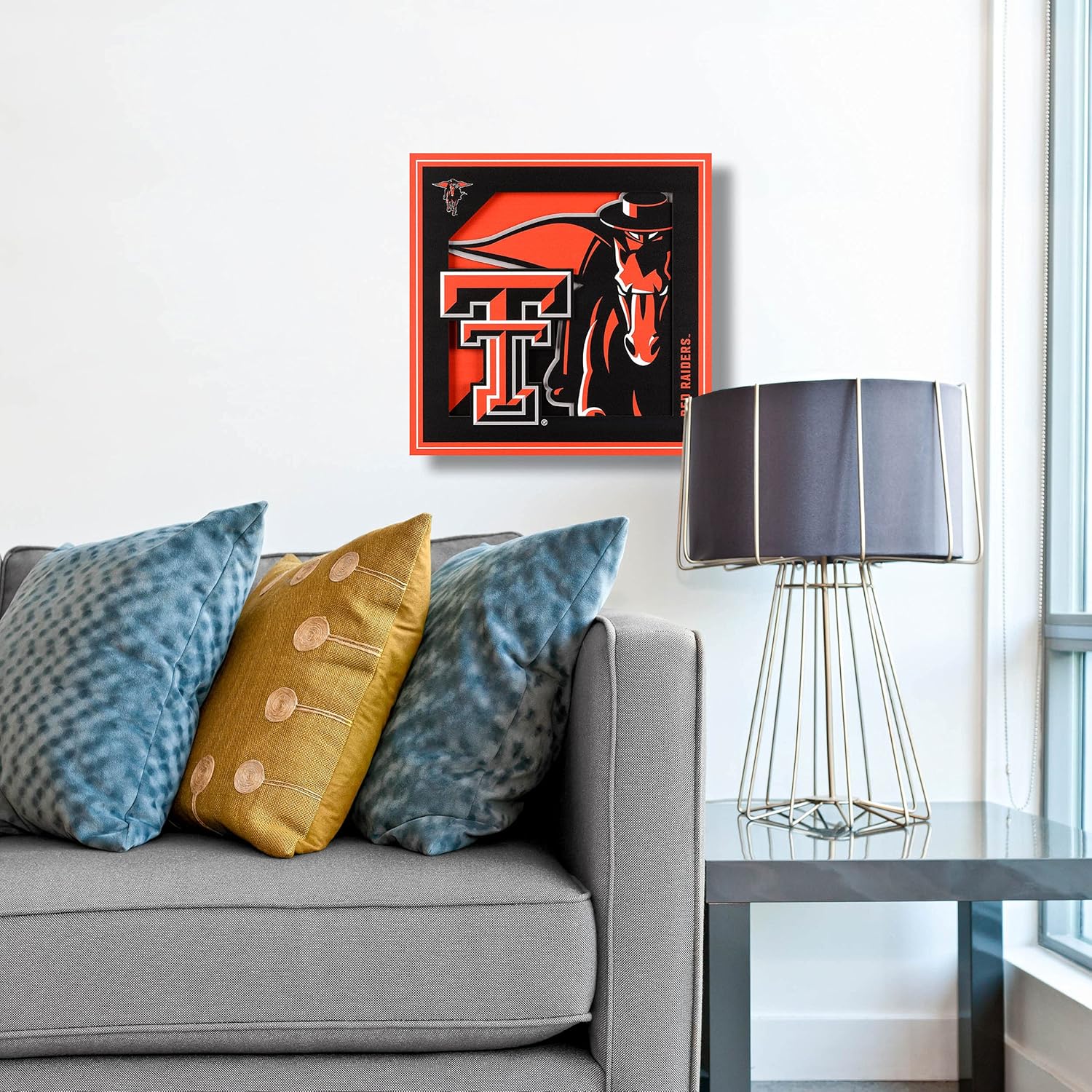 YouTheFan NCAA Texas Tech Red Raiders 3D Logo Series Wall Art - 12x12, Team Colors