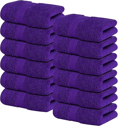 Miniatura 124 de Infinitee Xclusives Juego de 4 toallas de baño blancas de alta calidad para baño (27 x 54 pulgadas), toallas de baño 100% algodón hilado en anillo