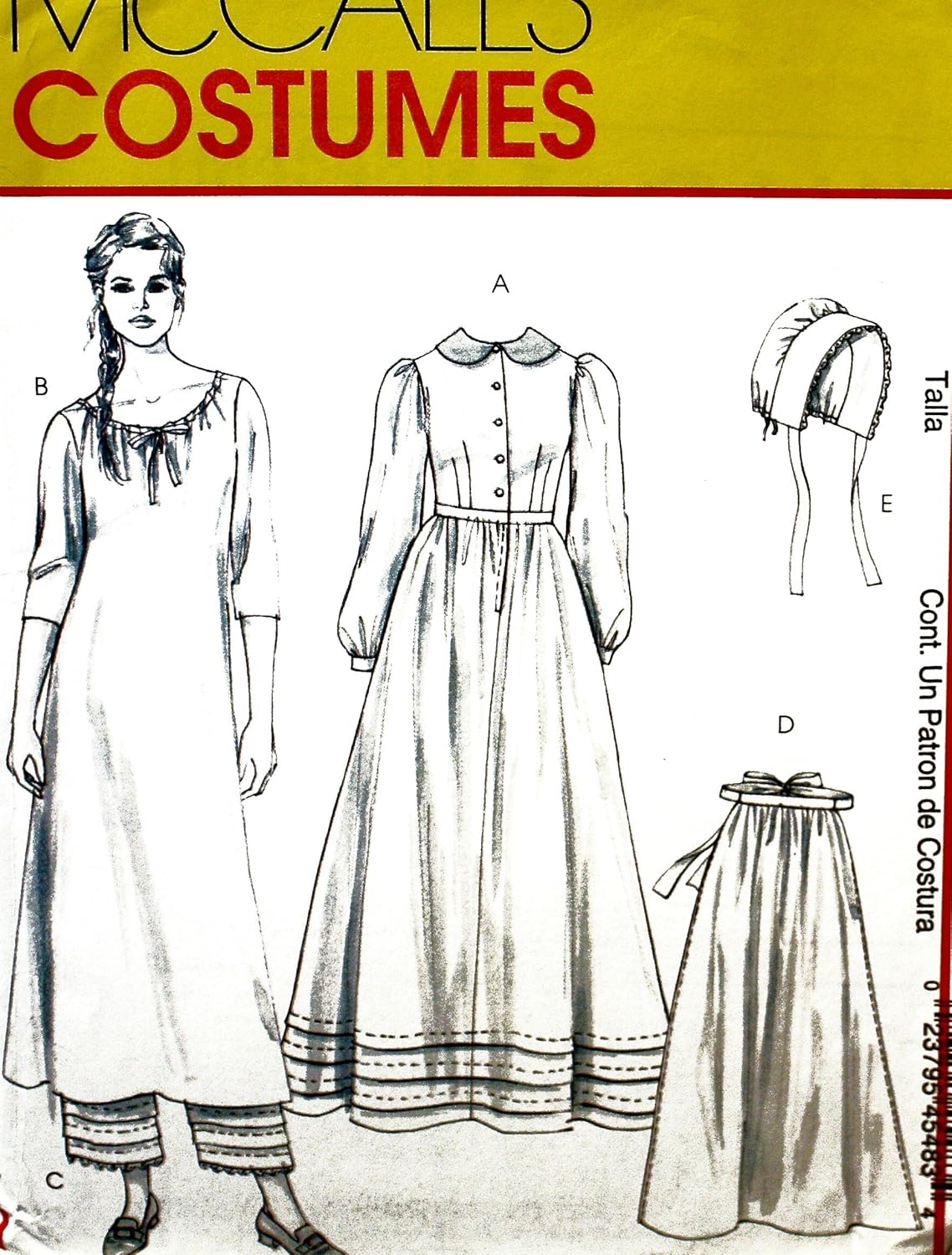 McCall's Patterns M4548 Misses' Early American Costume, Size EE (14-16-18-20)