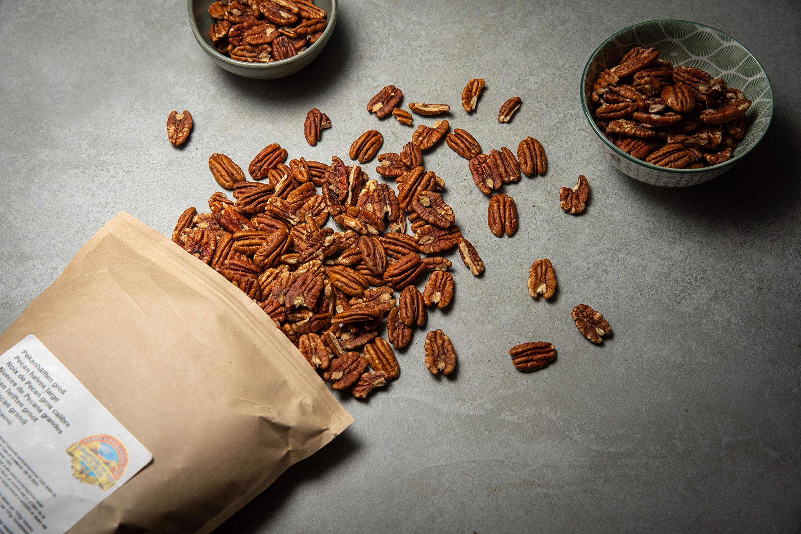 Mezze Pecan Jumbo Bio - 1kg - Extra Large - Non Tostate e Non Salate - Cibo Crudo
