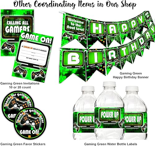 Miniatura 3 de Envolturas para botellas de fiesta de videojuegos, juego de 20 calcomanías impermeables para botellas, etiquetas para botellas de agua para juegos,