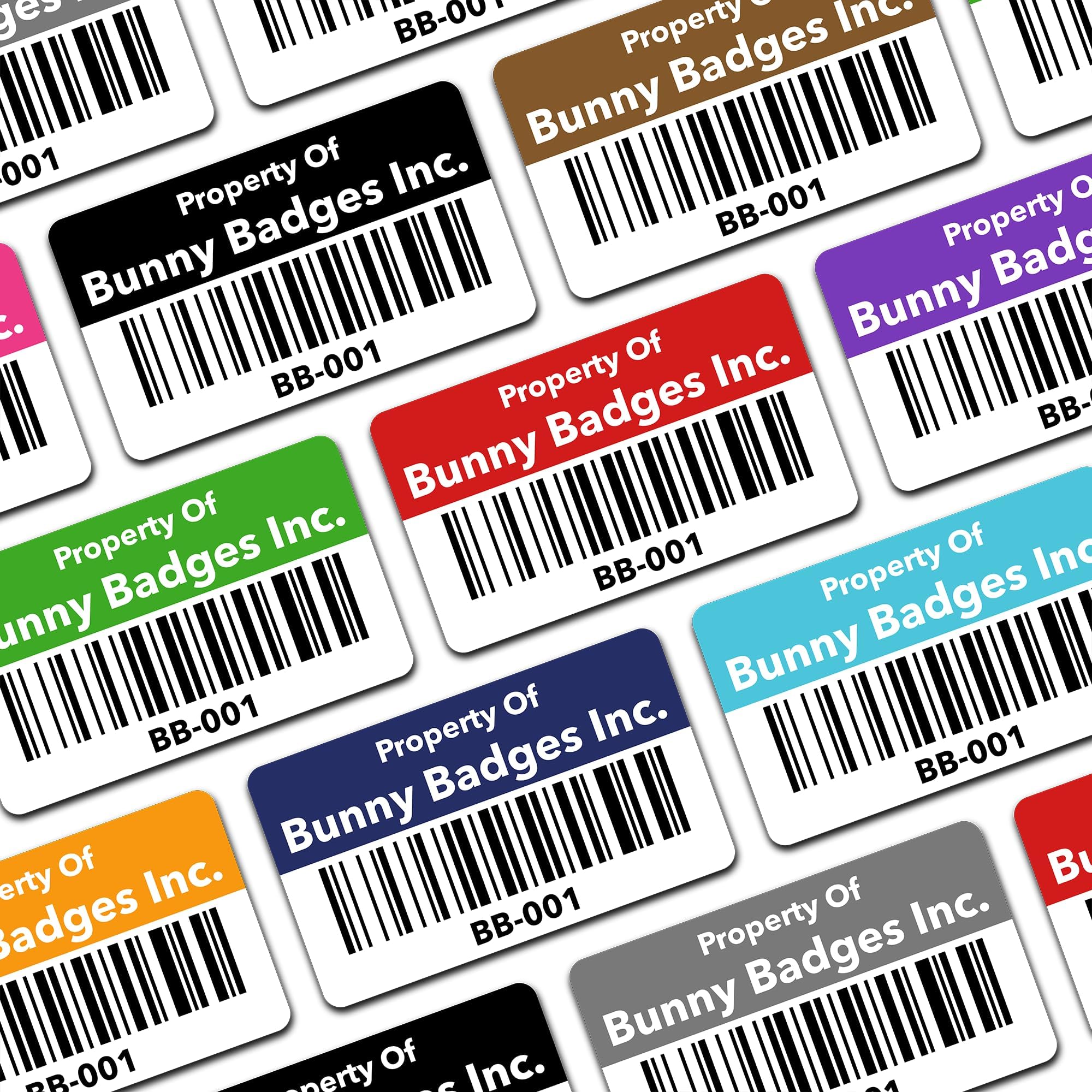 Custom Asset Tags - Asset Labels with Barcodes - 1.2” x 0.7” (100-5000 Labels)