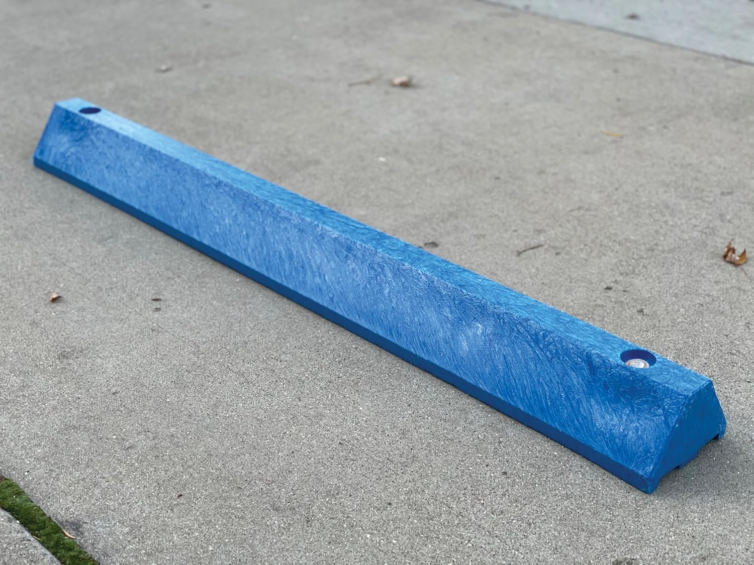 Eagle 6 Foot Long High Density Polyethylene Plastic Parking Stop with Anchor Kit, 72" x 8" x 4", Blue, 1790B