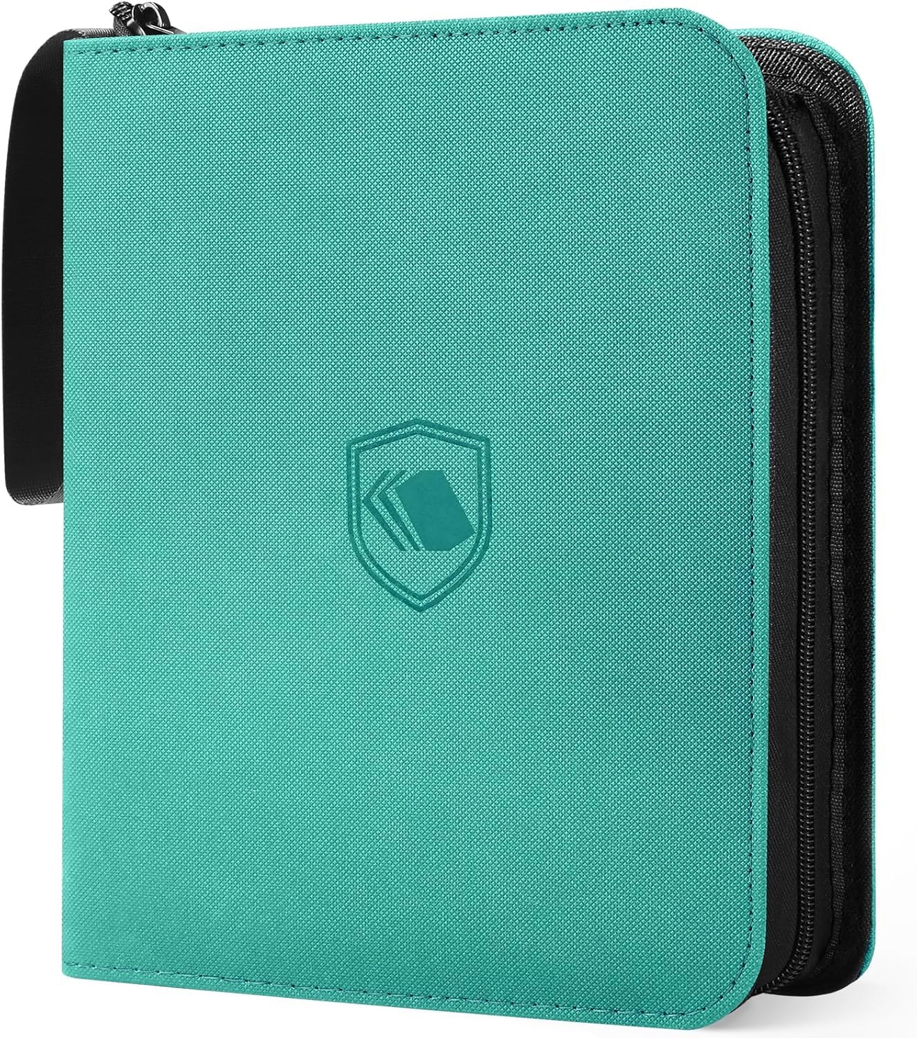 1200 Pockets Trading Card Binder, PU Cover Zipper Card Collection Album, Sturdy Card Folder Holder for MTG, TCG, Game Cards, Sports Cards (Teal, 12 Pocket)