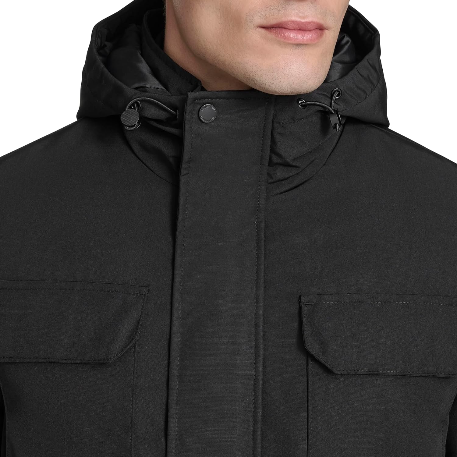 Kenneth Cole Men's Oxford Poly Patch Pocket Parka Jacket - Image 6