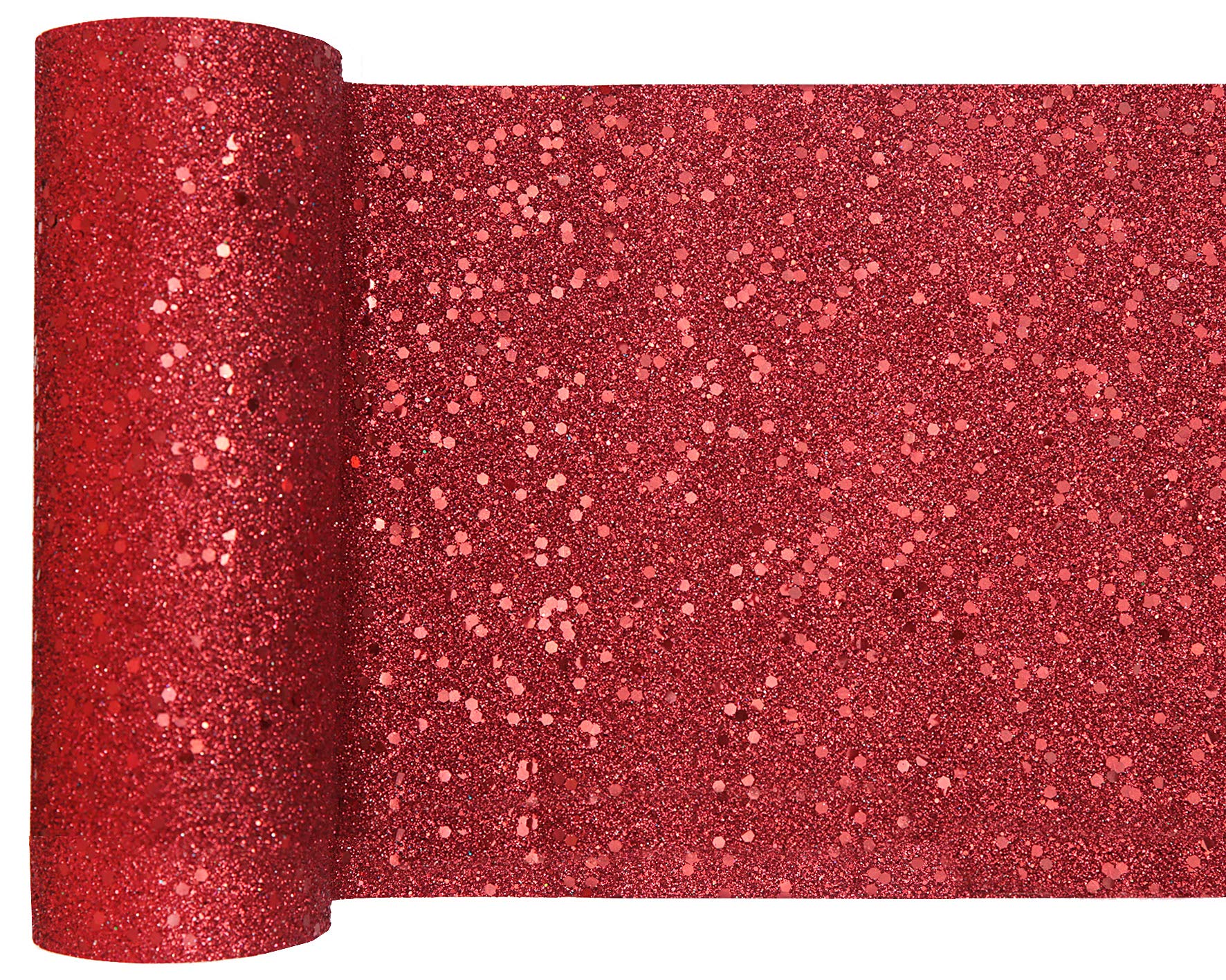 Ribbon Writer Red Ultra Glitter Polyester Table Runner 18Cm X 5M