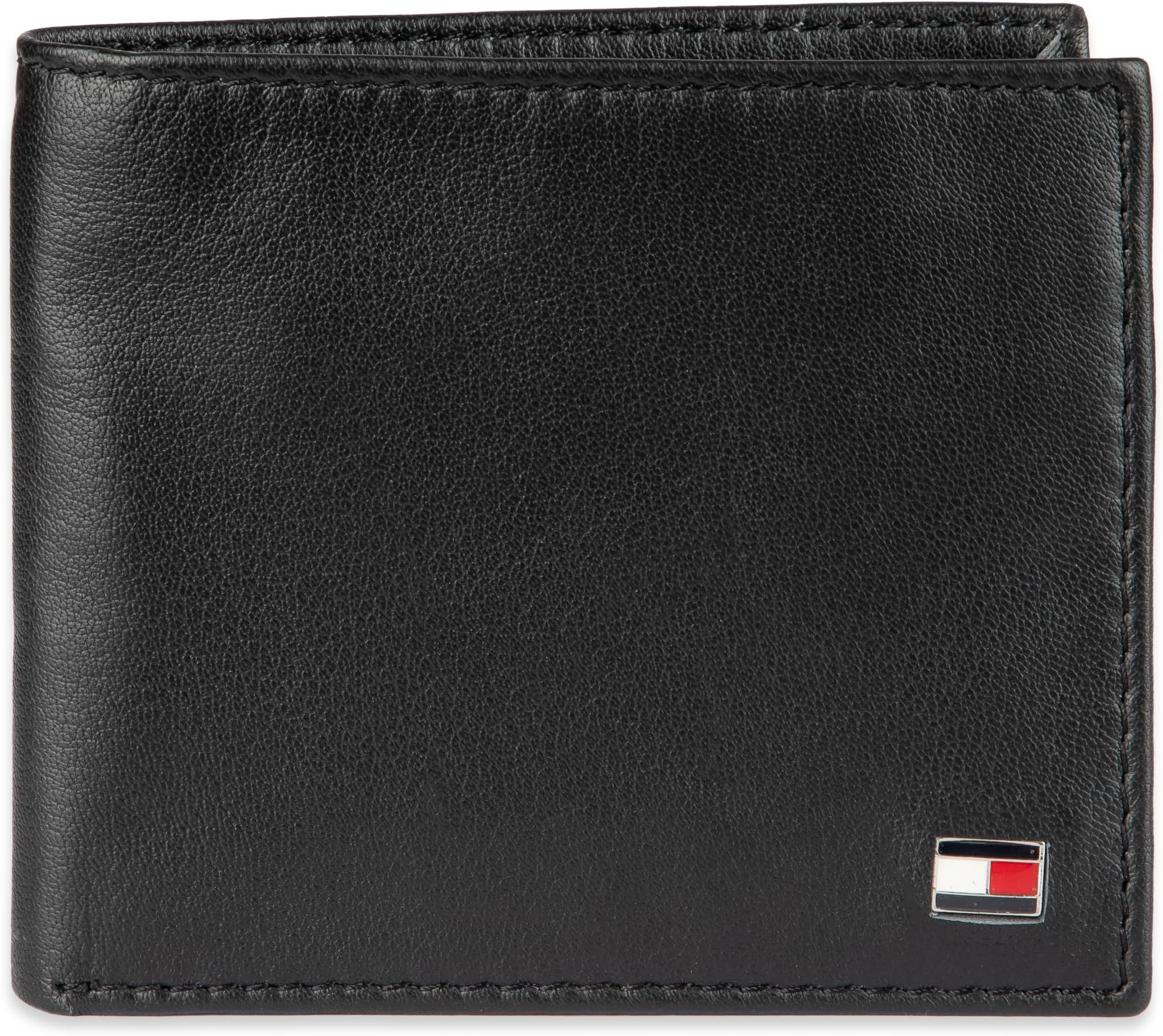 Tommy Hilfiger Men's Leather Wallet Thin Sleek Casual Bifold with 6