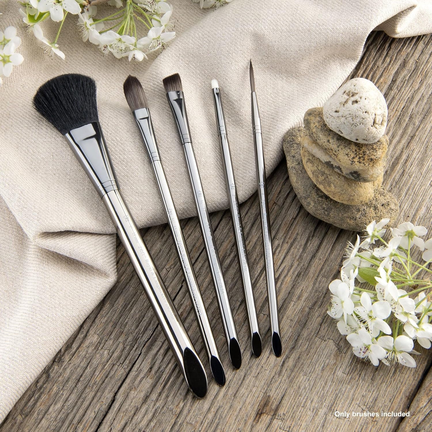 Royal and Langnickel Zen 5 Piece Watercolour Mop Variety Paint Brush Set