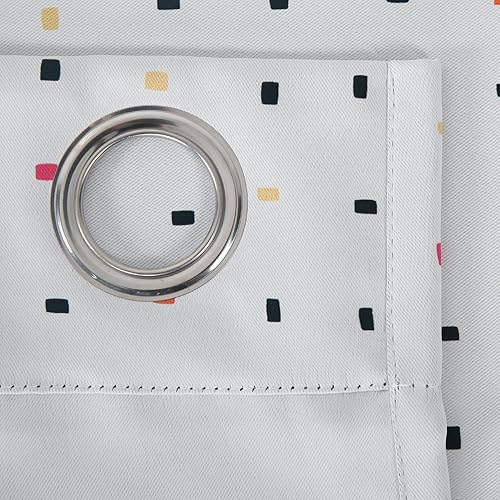 Miniatura 9 de Deconovo Cortinas opacas para oscurecer la habitación, cortinas estampadas con puntos para ventana, cortinas reductoras de ruido para habitación de