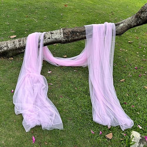 Miniatura 7 de Tela para envolver arco de boda, 63 x 32 pies, cortinas de arco de boda de tul champán, cortinas de telón de fondo transparentes para ceremonia de