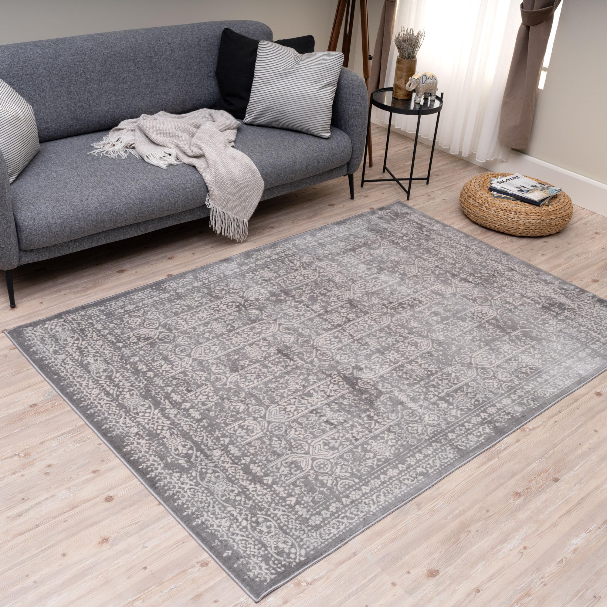 THE RUGS Montana Oriental Rug - 240 cm x 340 cm - Grey