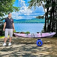 Vista 2 de Carrito de kayak, carrito de kayak de alta resistencia, ruedas de carretilla de canoa para paddleboard, kayaks, transporte SUP