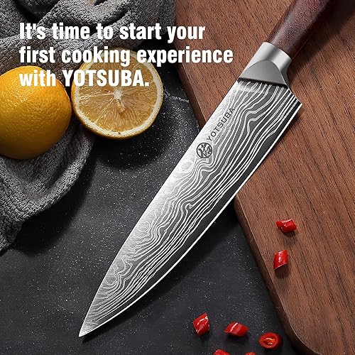 Miniatura 3 de YOTSUBA Kitchen Knives Set 3 PCS, Ultra Sharp Chef Knife Set High Carbon Stainless Steel Blade, for Home & Restaurant Use, With Smooth Ergonomic