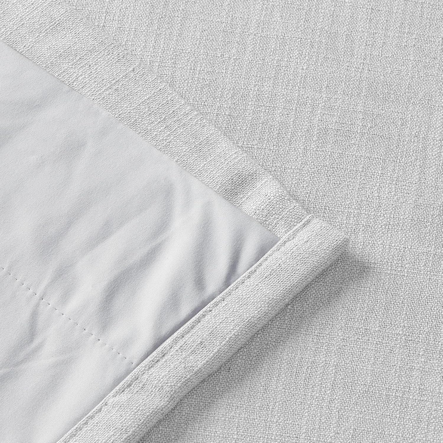 ChadMade Pinch Pleat Room Darkening Linen Textured Curtain 108 Inches Long for Kitchen, Privacy Protection Curtain Decorative Extra Long Drapery (W40 x L108, 1 Panel, Snow White)