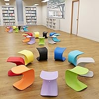 Vista 2 de ECR4Kids Wave Seat, 18in - 19.6in Altura del asiento, Taburete de percha, Cian