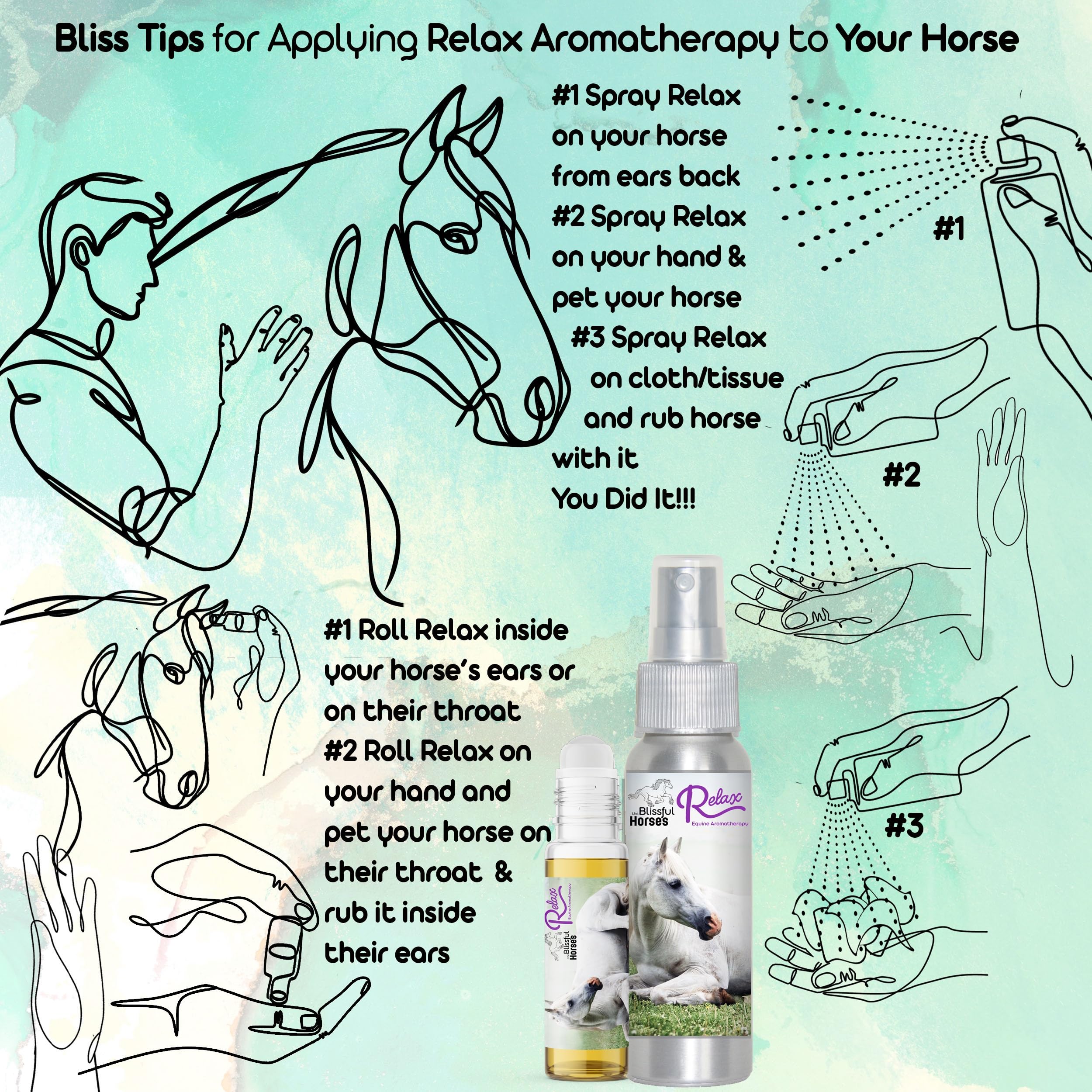 The Blissful Horses Relax Spray Aromatherapy All Natural Support for Your Horse's Anxiety - image 6