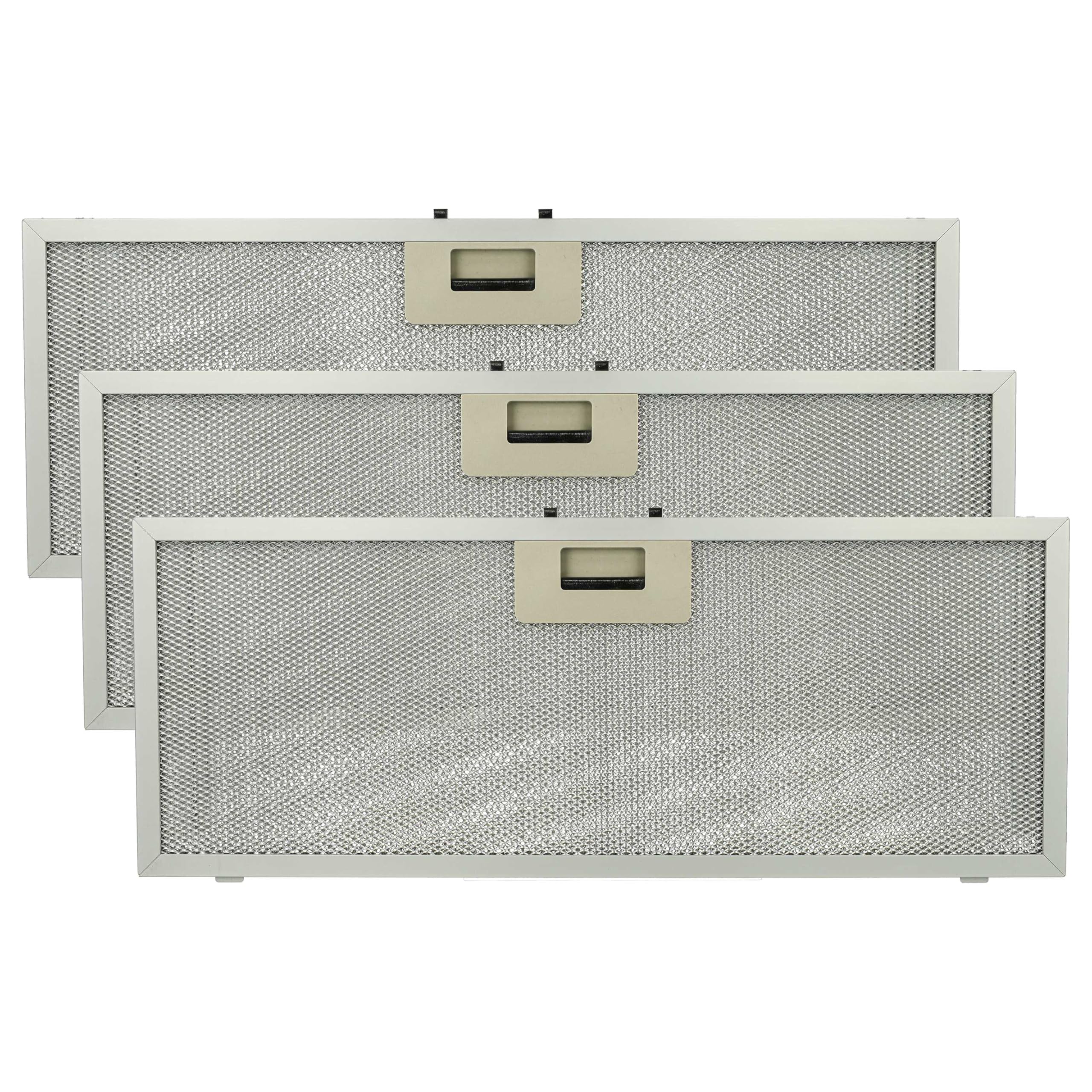 vhbw 3x filtr przeciwtłuszczowy kompatybilny z Whirlpool AKR 769, AKR 605, AKR 606, AKR 608, AKR 650 okap kuchenny - 45,9 x 17,7 x 0,85 cm, metal