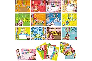 Outus Birthday Certificates for Kids Classroom Decorations Awards Bookmarks Cupcake Cutouts Greeting...
