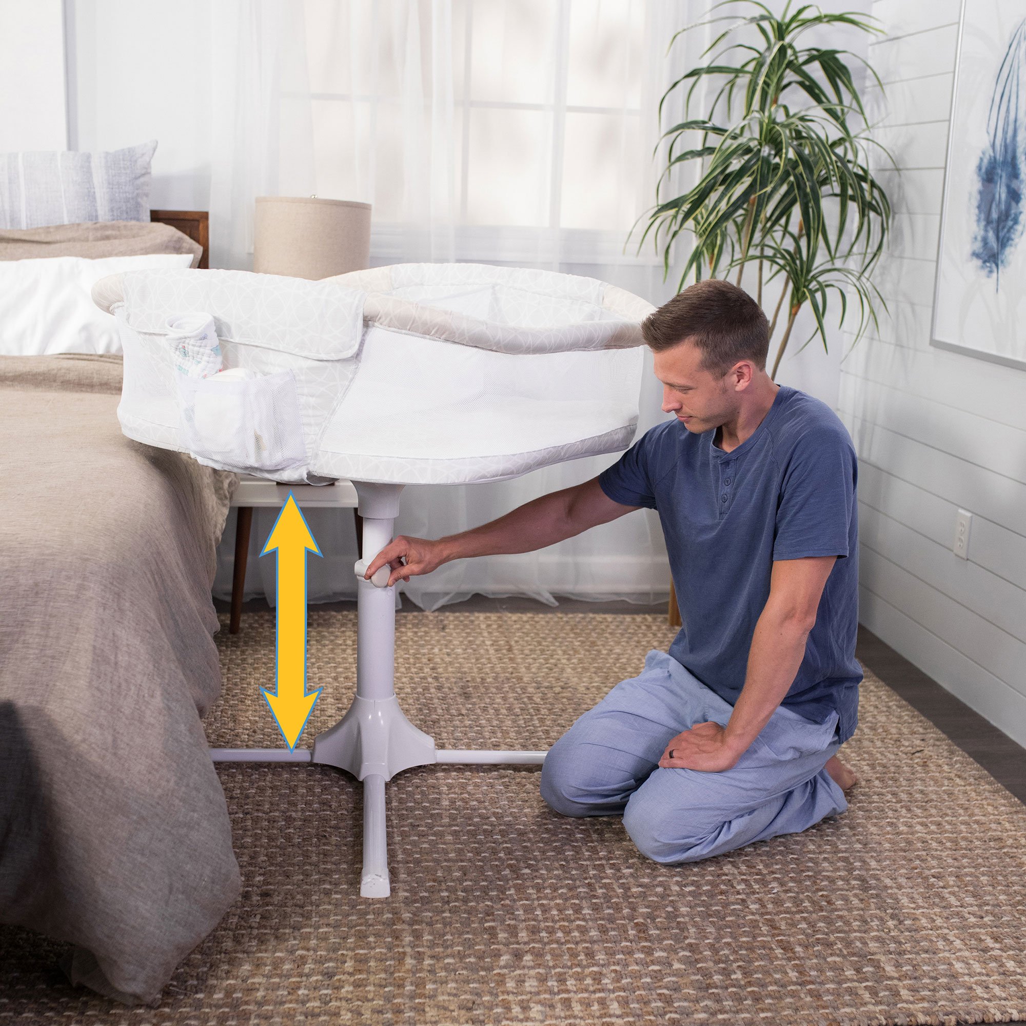 HALO BassiNest Twin Sleeper, Bedside Double Adjustable